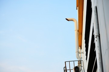 The white exhaust outside the factory