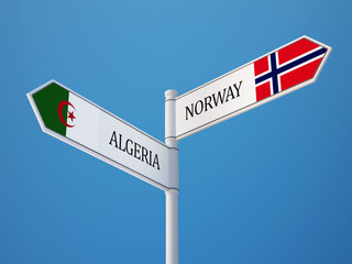 Norway Algeria  Sign Flags Concept