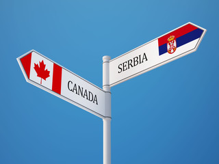 South Africa Canada  Sign Flags Concept