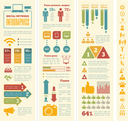 Obraz premium Social Media Infographic Template.