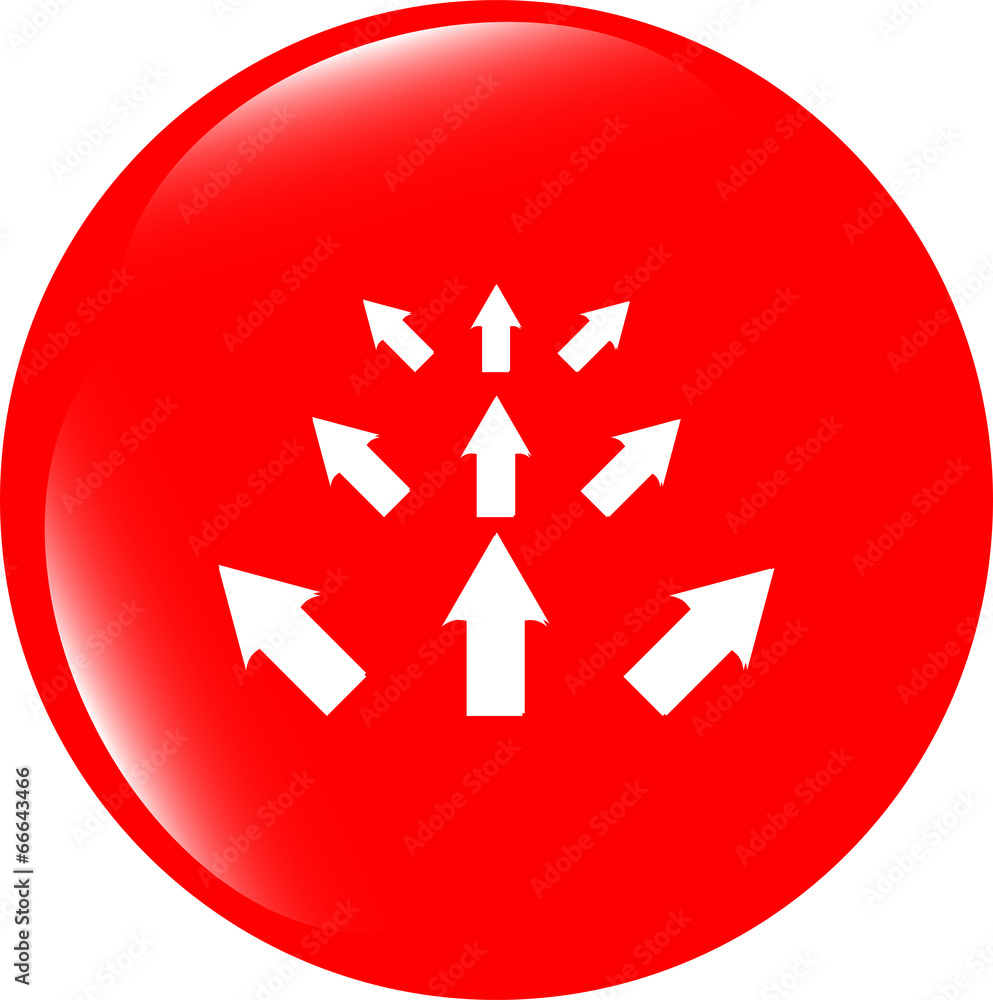 Poster arrow set. web icon button isolated on white