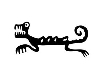 lizard or dragon in native style