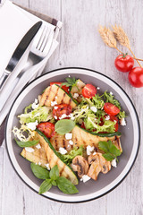 salad with grilled vegetable and cheese