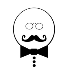 egghead with bow tie and glasses