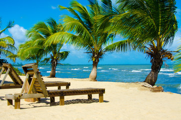 Chair on beautiful beach