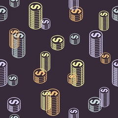 seamless background: money