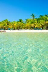 Paradise Beach on beautiful island South Water Caye - Belize