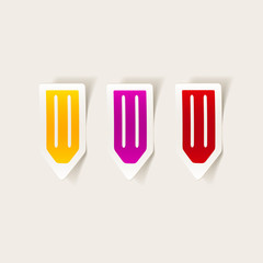 realistic design element: pencil