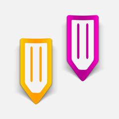 realistic design element: pencil