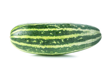 Fresh cucumber on white background