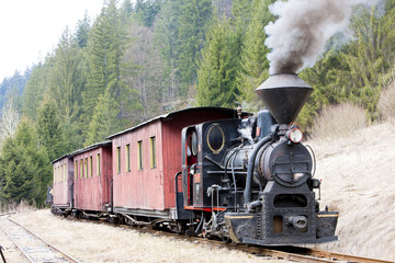 steam train, Ciernohronska Railway, Slovakia