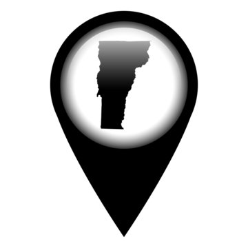 recommend clip art: Vector pin with the map in - Vermont