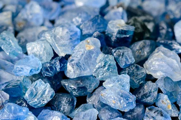 Fotobehang Set of blue sapphires © imfotograf