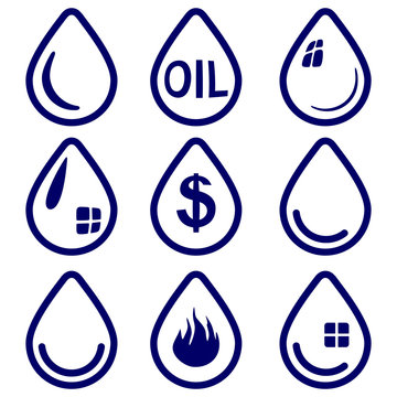 drop  - icon  set symbol vector  illustration
