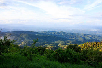 Obraz premium view from mountain peak