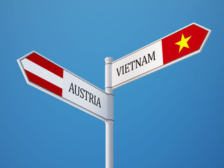 Vietnam Austria  Sign Flags Concept