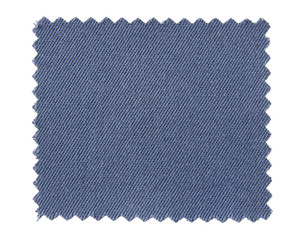 blue fabric swatch samples isolated on white background