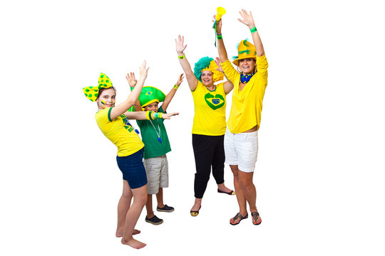 Brazilian fans celebrating