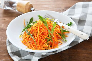 salad with fresh carrots