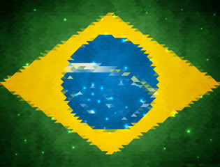 Abstract background with brasil flag colors