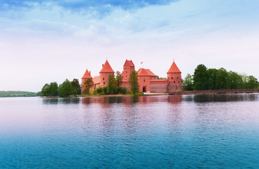 Galve lake and Trakai castle island