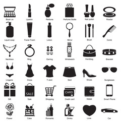 Obraz premium Fashion and women accessories, icons