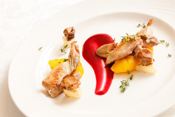 quail with berry sauce