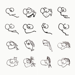 facial expression comic cartoon style