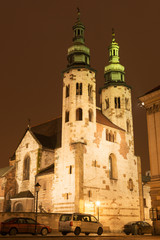 Fototapeta na wymiar Historic XI century St Andrew fortress church in Krakow