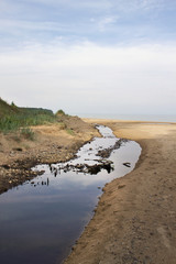 Sea coasline.