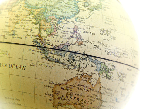 Fototapeta The globe close up, Asia past