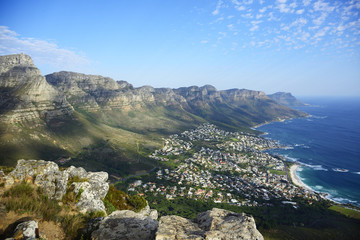 Camps Bay and Twelve Apostles Mountains
