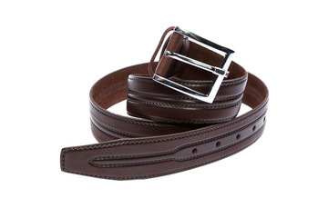 Man's fashion belt isolated on a white background
