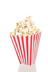 Box of Popcorn Isolated
