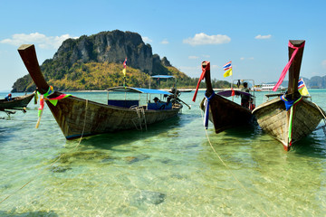 Fototapeta na wymiar The beach on Krabi tropical island
