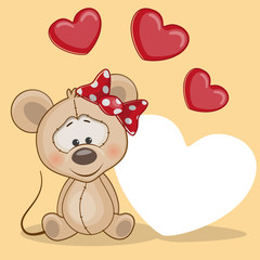 Mouse with hearts