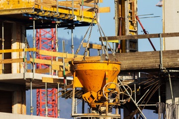 Bau eines Wohnhauses