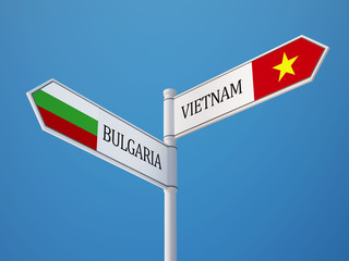 Vietnam Bulgaria  Sign Flags Concept