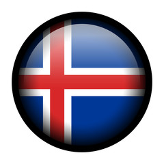 Flag button - Iceland