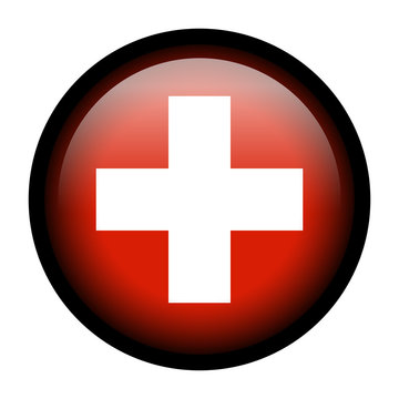 Flag button - Switzerland