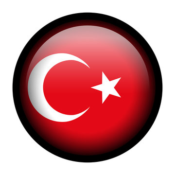 Flag button - Turkey