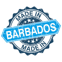 Fototapeta premium made in Barbados vintage stamp isolated on white background