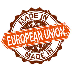 made in European Union vintage stamp