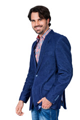 Fototapeta premium Handsome smiling man approaching the camera
