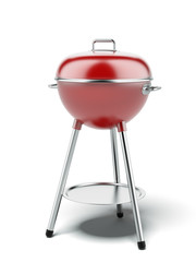 Red barbecue grill