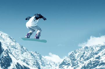 Naklejka na ściany i meble Snowboarding