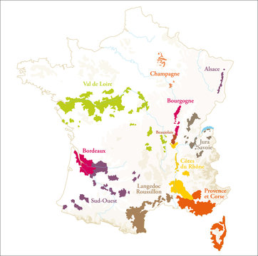 Carte du vignoble français