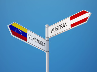 Venezuela Austria  Sign Flags Concept