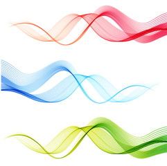Abstract colorful transparent wave