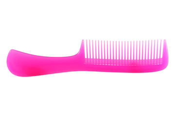 pink comb on white background